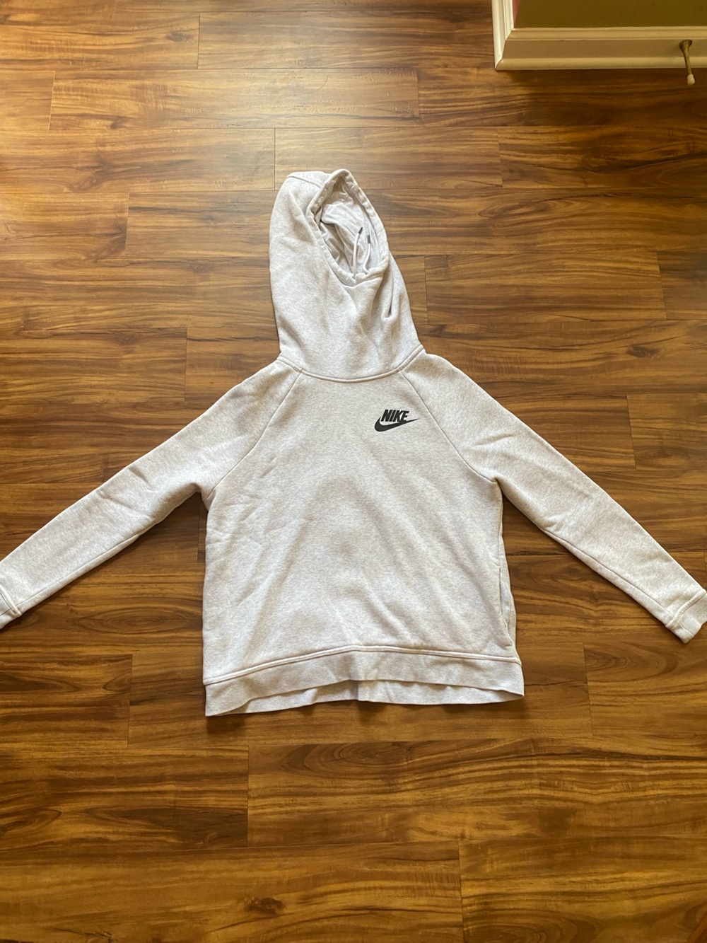 Nike Women's White Heathered Cowl Neck Hoodie